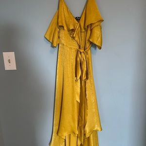 Lulus midi wedding guest dress